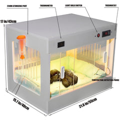 WIONBE porte-incubateur chiots : vue extérieure pour observer l'évolution.