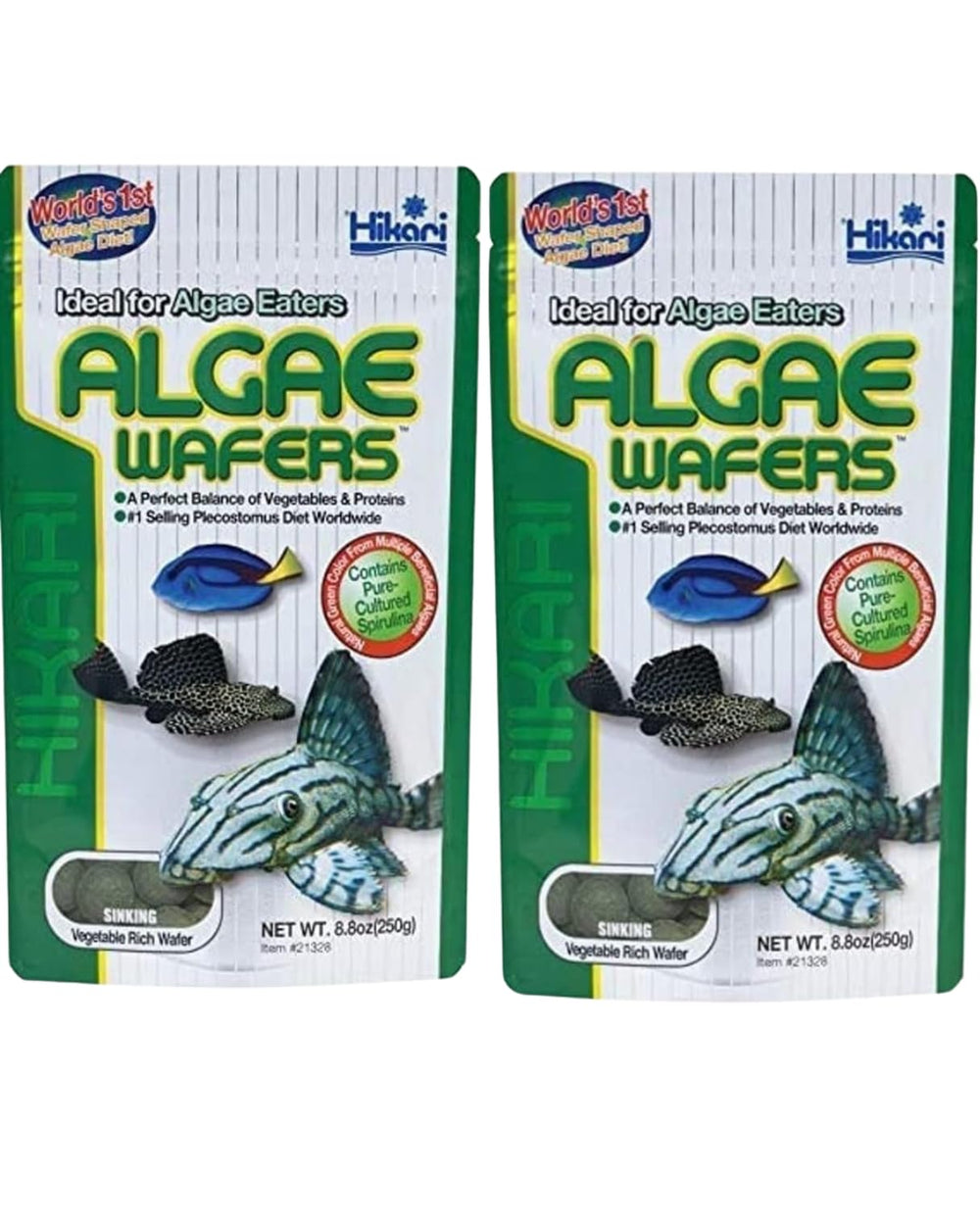 Galettes d'algues Hikari, emballage WLR Industries, idéal pour poissons du fond.