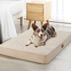 WNPETHOME lit chien velours couture matelassage pour un confort chaleureux et élégant
