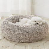 WNPETHOME Nid rond en peluche chien — aperçu haut pour repos apaisé