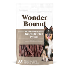 Wonder Bound bâton torsadé saveur bacon et fromage, plaisir durable pour chien