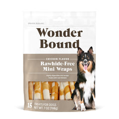 Wonder Bound Batonnet Poulet Enrobé: bouchée savoureuse et protéinée pour chiens.