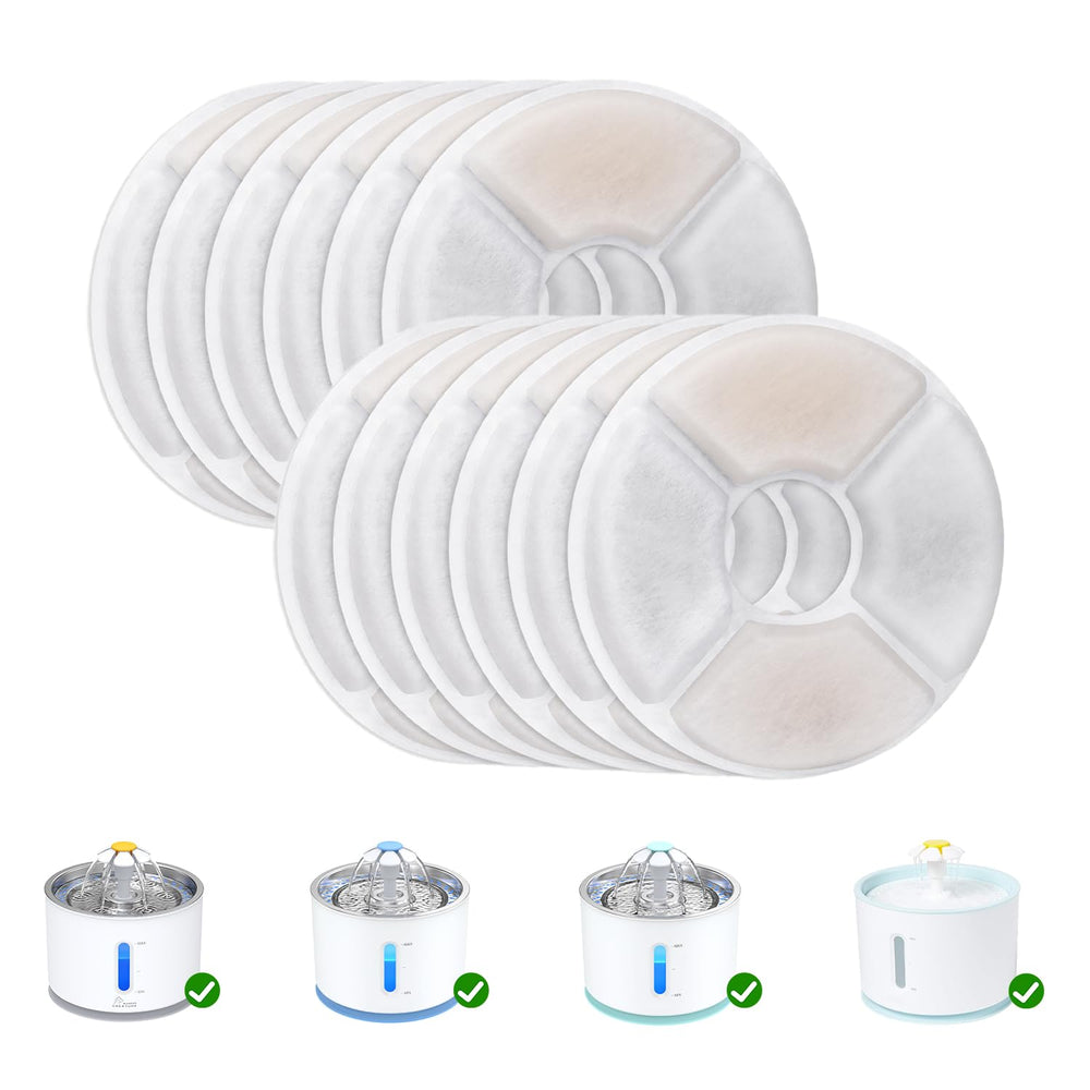 Wonder Creature filtre carbone actif pour fontaine chat ronde, eau plus fraîche.
