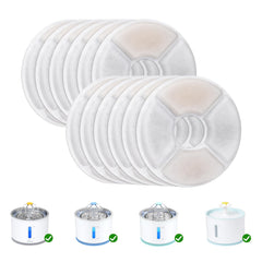Wonder Creature filtre carbone actif pour fontaine chat ronde, eau plus fraîche.