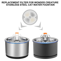 Wonder Creature filtre remplacement 67oz pour fontaine chat, eau propre au quotidien.