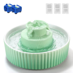 Wonder Creature fontaine Cupcake pour chat verte, hydratation facilitée grâce au flux 360°.