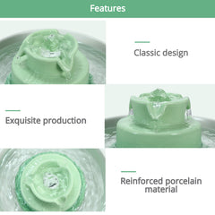 Wonder Creature fontaine Cupcake verte, pompe ultra silencieuse pour intérieur paisible.