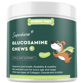Wonder Paws bouteille de friandises pour hanches et articulations, soutien potentiel.