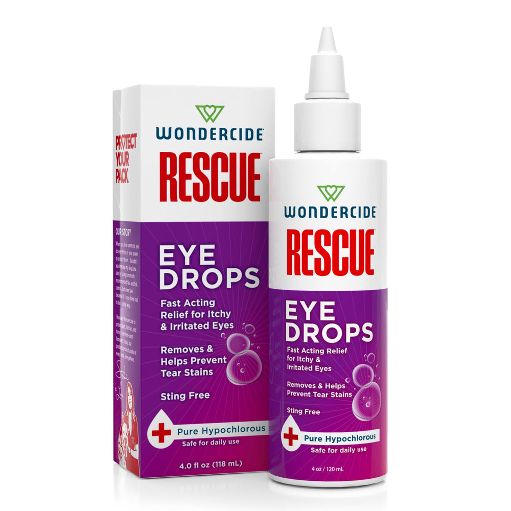 Wondercide Rescue: bouteille-gouttes-yeux-animaux, soulagement possible des irritations.