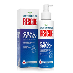 Wondercide Rescue spray haleine fraîche sans brossage nécessaire.