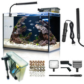 Wonderfactory aquarium 10-gallon en verre HD offre une vue nette.