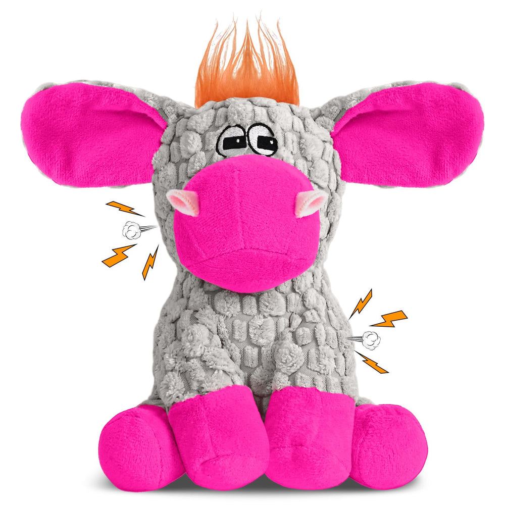 Wonfly âne peluche avec sifflet et papier froissé pour stimuler le jeu du chien