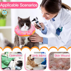 Collier donut WONONE pour chat poids léger, usage quotidien sans gêner.