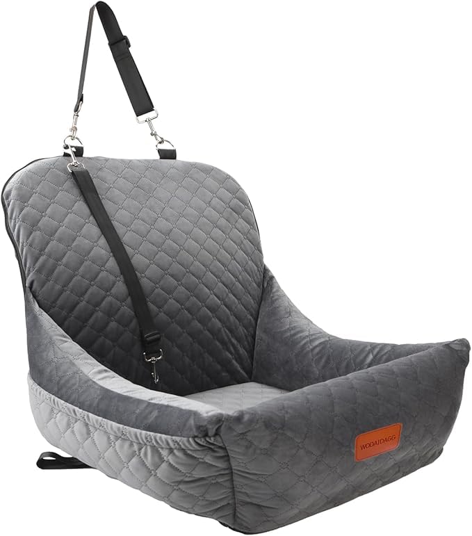 Wooaidagg siège chien voiture avec housse amovible, confort durable pour trajets.
