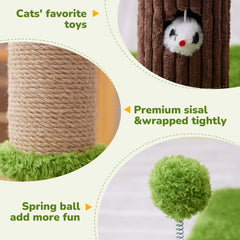 Woochpet poste-griffage chat-jouets-interactifs, divertit le chat pendant les séances de grattage.