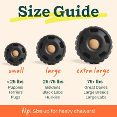WOOF Power Chewer Pupsicle – base lestée, jouet stable pendant le jeu.