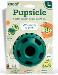 WOOF Pupsicle balle interactive longue durée, distraction et jeu prolongé pour chien.
