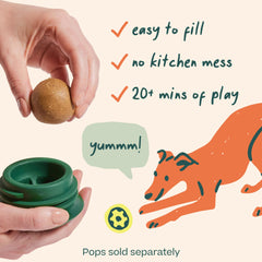 WOOF Pupsicle base pesante pour une stabilité pendant le jeu.