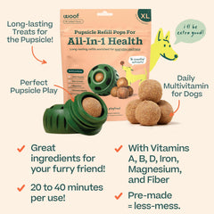 WOOF Pupsicle: delice-supplement-dogue pendant l'activité.