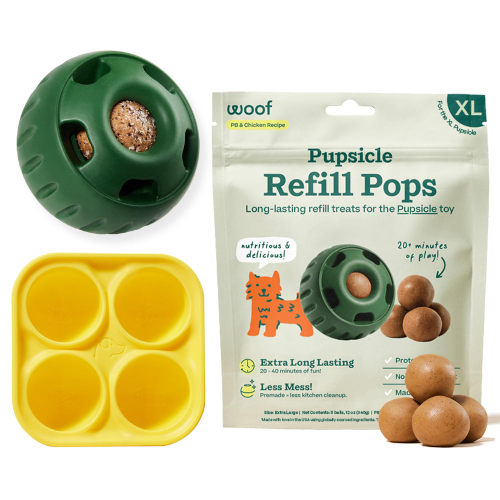 WOOF Pupsicle, jouet balle interactif pour chiens XL.
