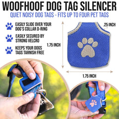 Woofhoof Étui: nylon bleu durable pour médailles propres et protégées.