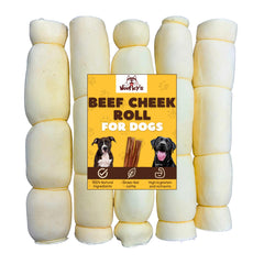 Woofley's Rouleaux de buffle, ensemble de 5, pour occuper et stimuler votre chien.