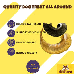 Woofley's Lamb Horn en action, mâche durable et engageante.