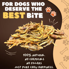 Woofley's Pattes de Poulet, texture croustillante pour une mastication satisfaisante.