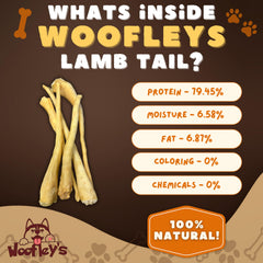 Woofley's Queue d'agneau – Petit format idéal pour les petits chiens.