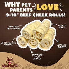 Présentés dans la main Woofley's; taille adaptée pour chiens moyens et grands.