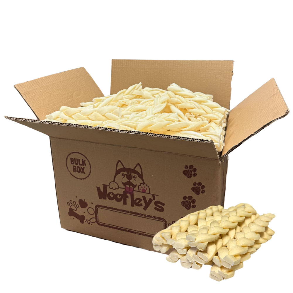 Woofley's torons joue boeuf buffalo 6-pouces en emballage — mastication durable pour chiens