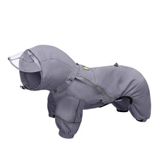 Manteau imperméable WOOFO pour chien – couverture complète pour balades sous la pluie.