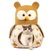 Caverne Woolygon merino pliable pour chat, refuge douillet et facile à déplacer.