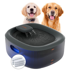 Fontaine WOPET grande capacité 6L pour chiens et chats, remplissage réduit.