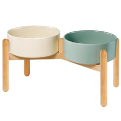 Wordcam: gamelles céramique surélevées avec socle pour repas plus confortable.