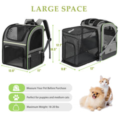 worfty-sac-dos-chat-agrandi-evolutif offre plus d'espace après l'exercice