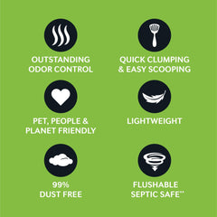 World's Best Cat Litter Comfort Care – contrôle d'odeurs durable et naturel.