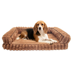 Wowohpet lit chien moyen imperméable avec mousse mémoire en forme œuf pour un soutien confortable.