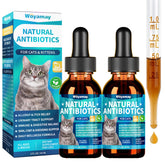 Flacon Woyamay antibiotiques naturels pour chats, soutien immunitaire potentiel et bien-être général.