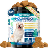 Friandises apaisantes Woyamay dans boîte de 200 pour chiens, pratique à distribuer.