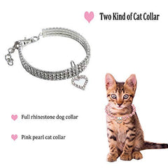 WoYous collier chien perles coeur-design, met en valeur les petites races.
