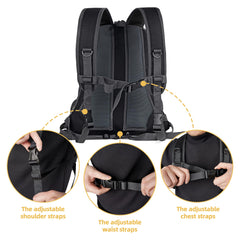WOYYHO sac-portage-chien-ventilation-haut-m-noir: maillage respirant pour chien et propriétaire.