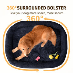 WOZOKE lit chien doux en polaire pour chaleur et confort.