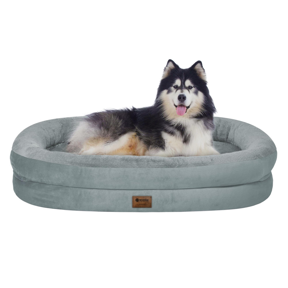 Lit chien orthopédique XXL WOZOKE avec mousse mémoire pour soutien des articulations.