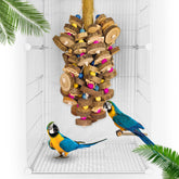 Jouet WQY GroceryShop en bois naturel multicolore, stimulation du bec