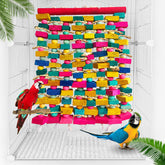 Jouet WQY GroceryShop pour perroquets blocs bois colorés stimulant l'exploration