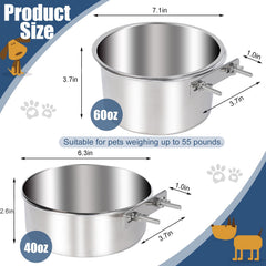 Wrifazaly bol eau inox grand, hydratation facile pour chiens.
