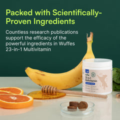 Wuffes pour peau et pelage éclatants grâce à la formule complète.