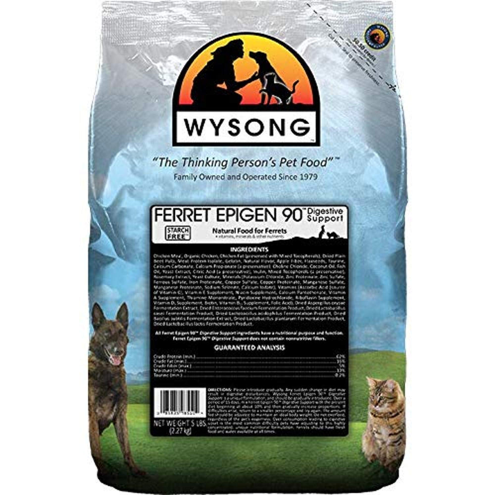 Emballage Wysong Furet Epigen 90 Soutien digestif, prêt à stocker.