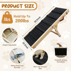X-Kingsun marche pour chiens, 5 hauteurs ajustables, pratique et stable